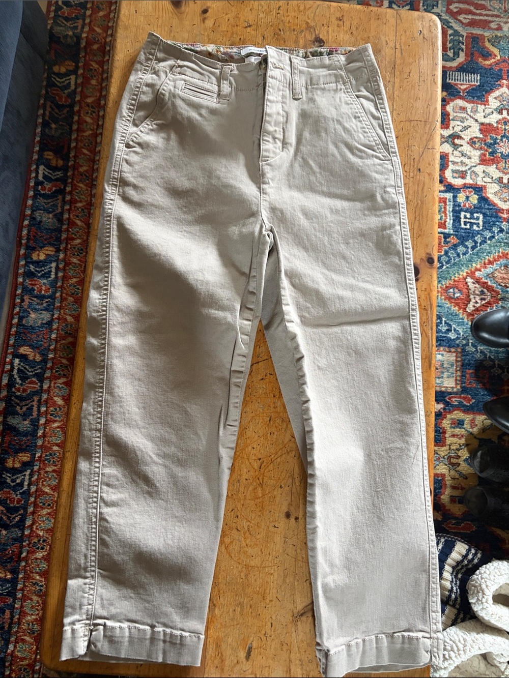 Westbound Cropped Ankle Pants in Light Khaki